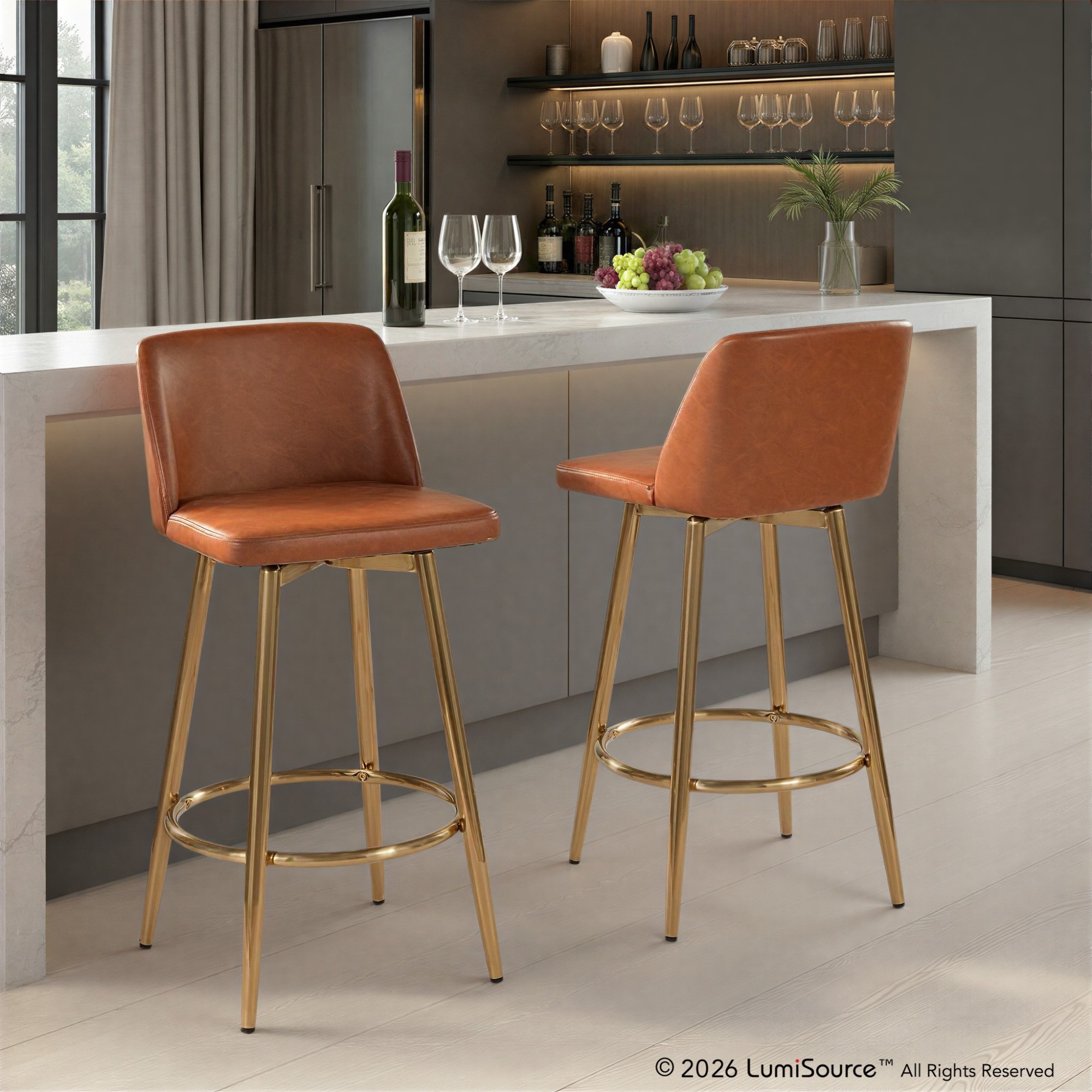 Toriano 26" Fixed-height Barstool - Set Of 2